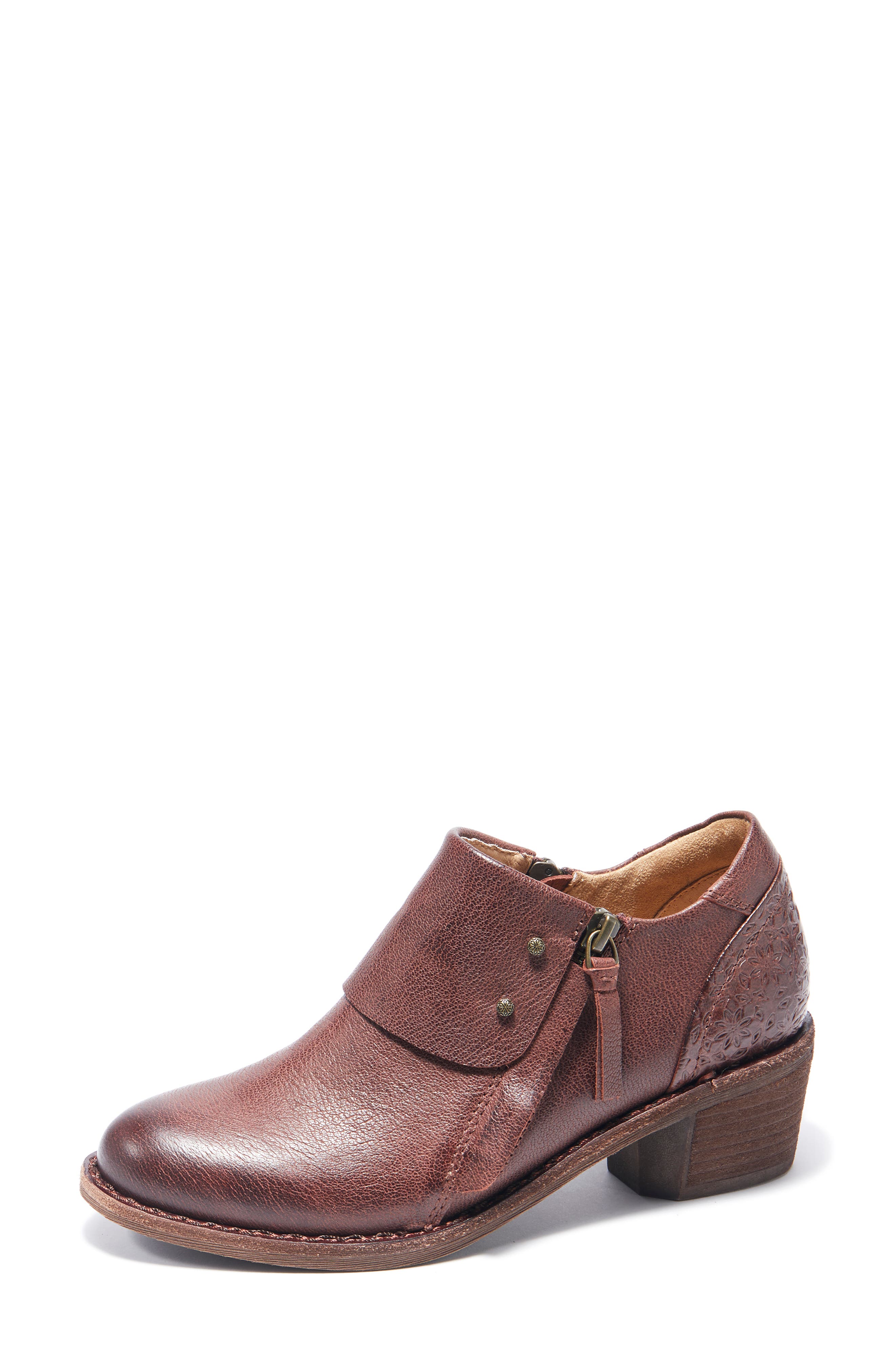 Michelle Ankle Boot, Alternate, color, DARK CHERRY