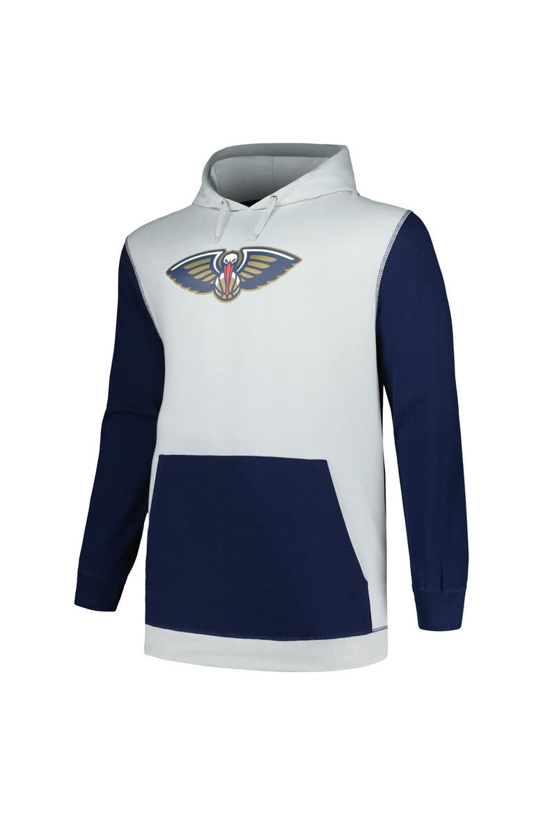 Men's Fanatics  Navy/Silver New Orleans Pelicans Big & Tall Primary Arctic Pullover Hoodie, Alternate, color, Navy