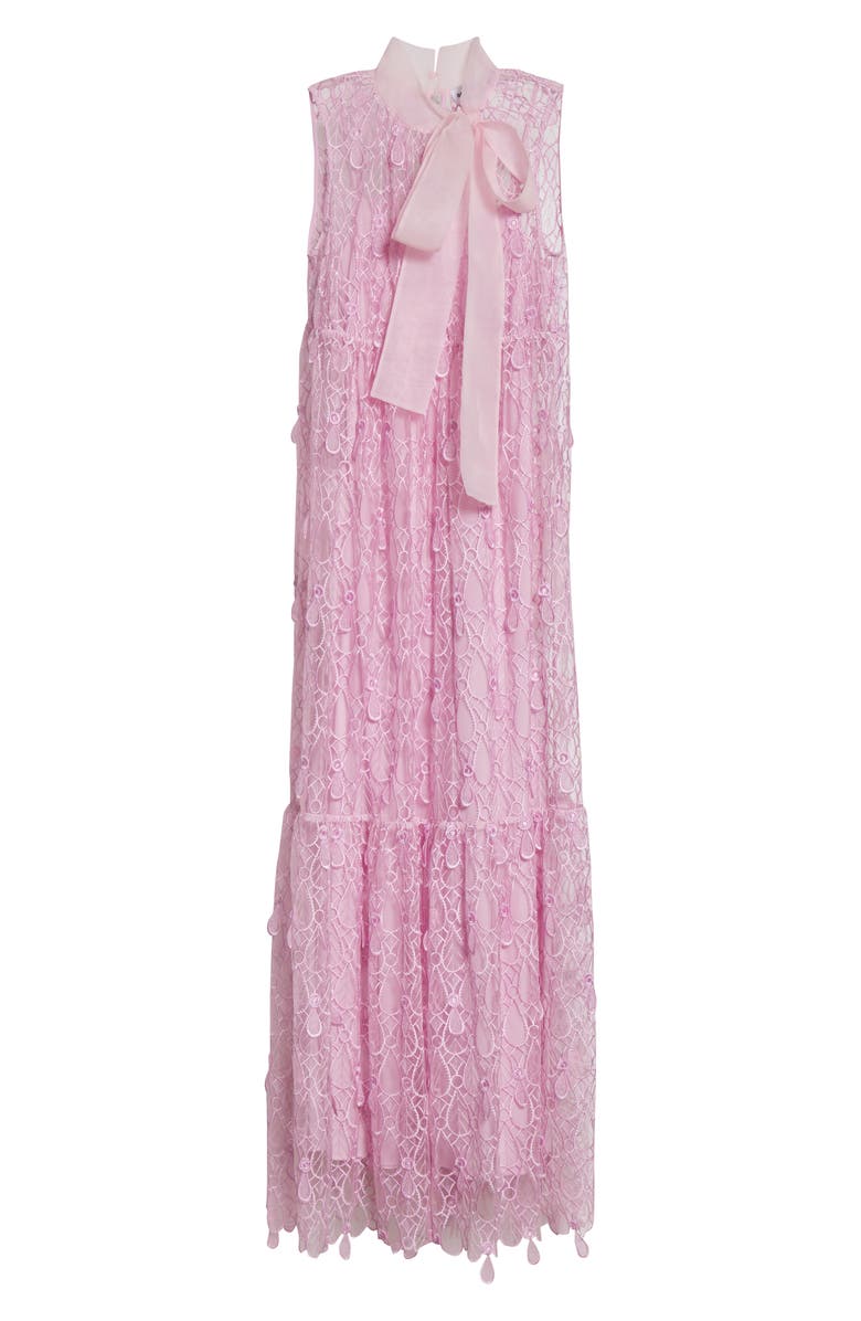 Self-Portrait Teardrop Lace Sleeveless Maxi Dress, Alternate, color,