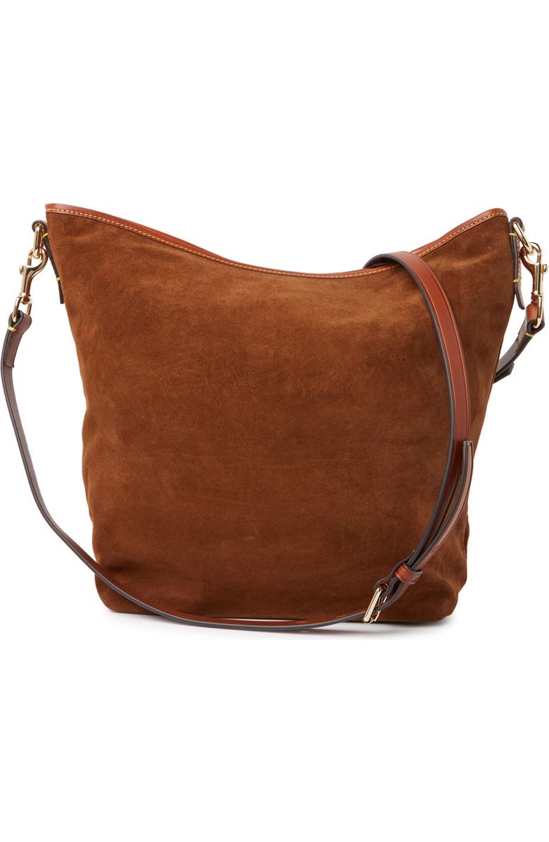 Dooney & Bourke Suede Hobo Crossbody Bag, Alternate, color,