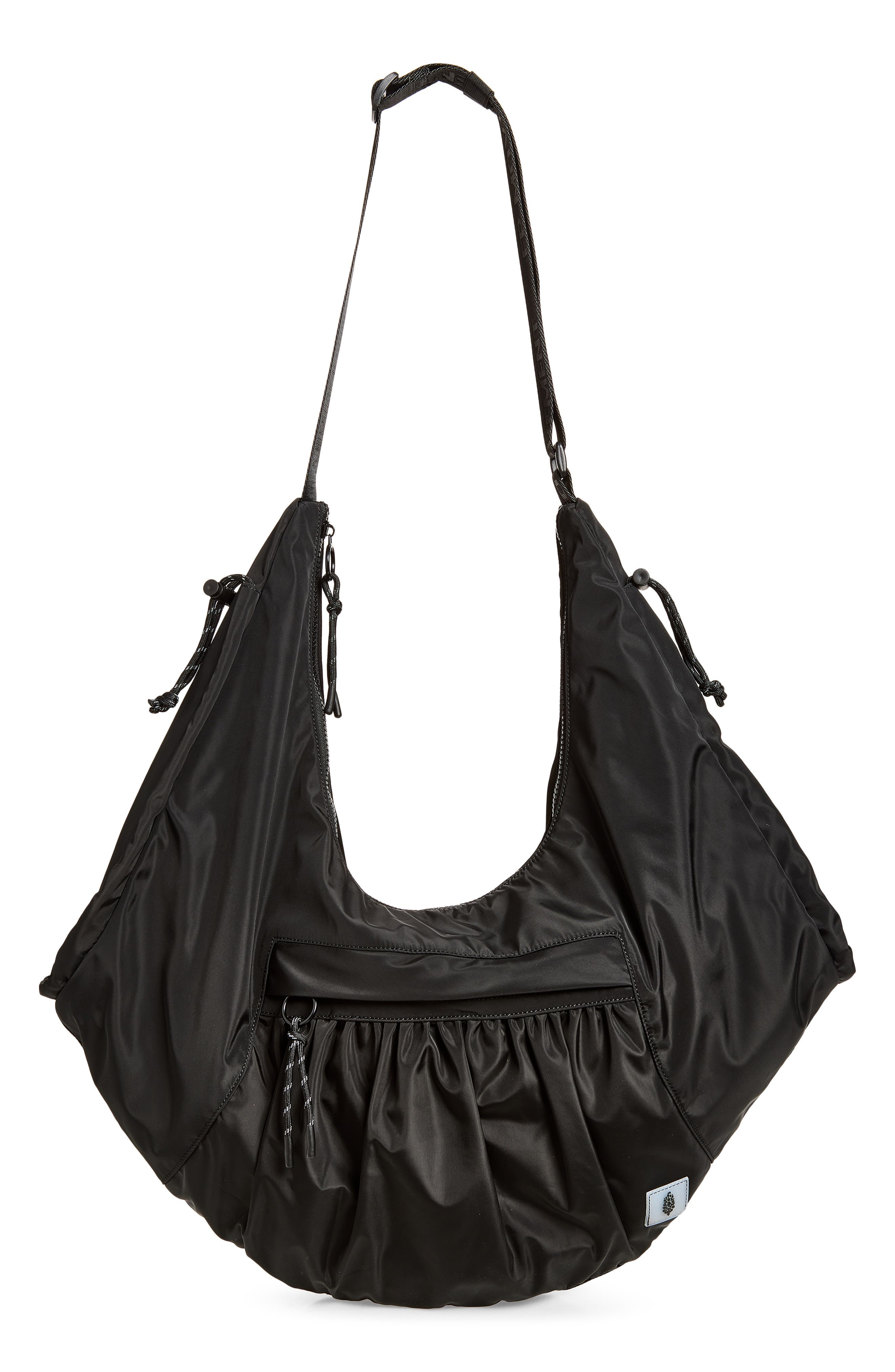 Freestyle Cinched Tote, Main, color, BLACK