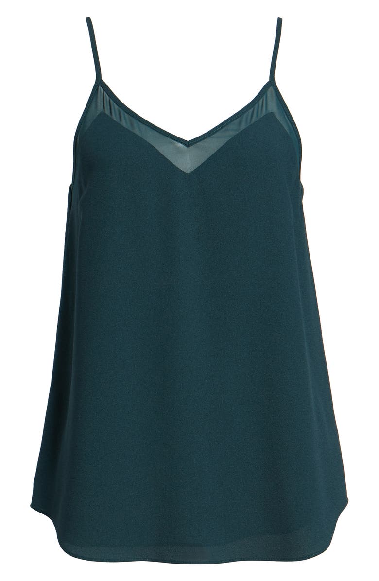 1.STATE Chiffon Inset Tank, Alternate, color, Pine