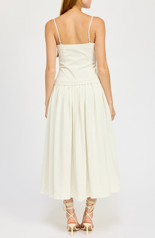 En Saison Barrett Bit Strap Detail Maxi Dress In Ivory
