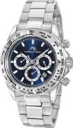 PORSAMO BLEU Men's Preston Multi-Function Dial Stainless Steel Bracelet Watch, 41mm