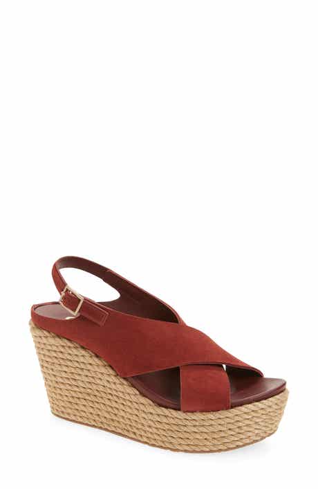 Donvina Platform Wedge Slingback Sandal