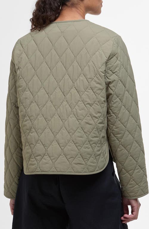 Barbour Monroe Quilted Jacket In Dusky Green Rosemary