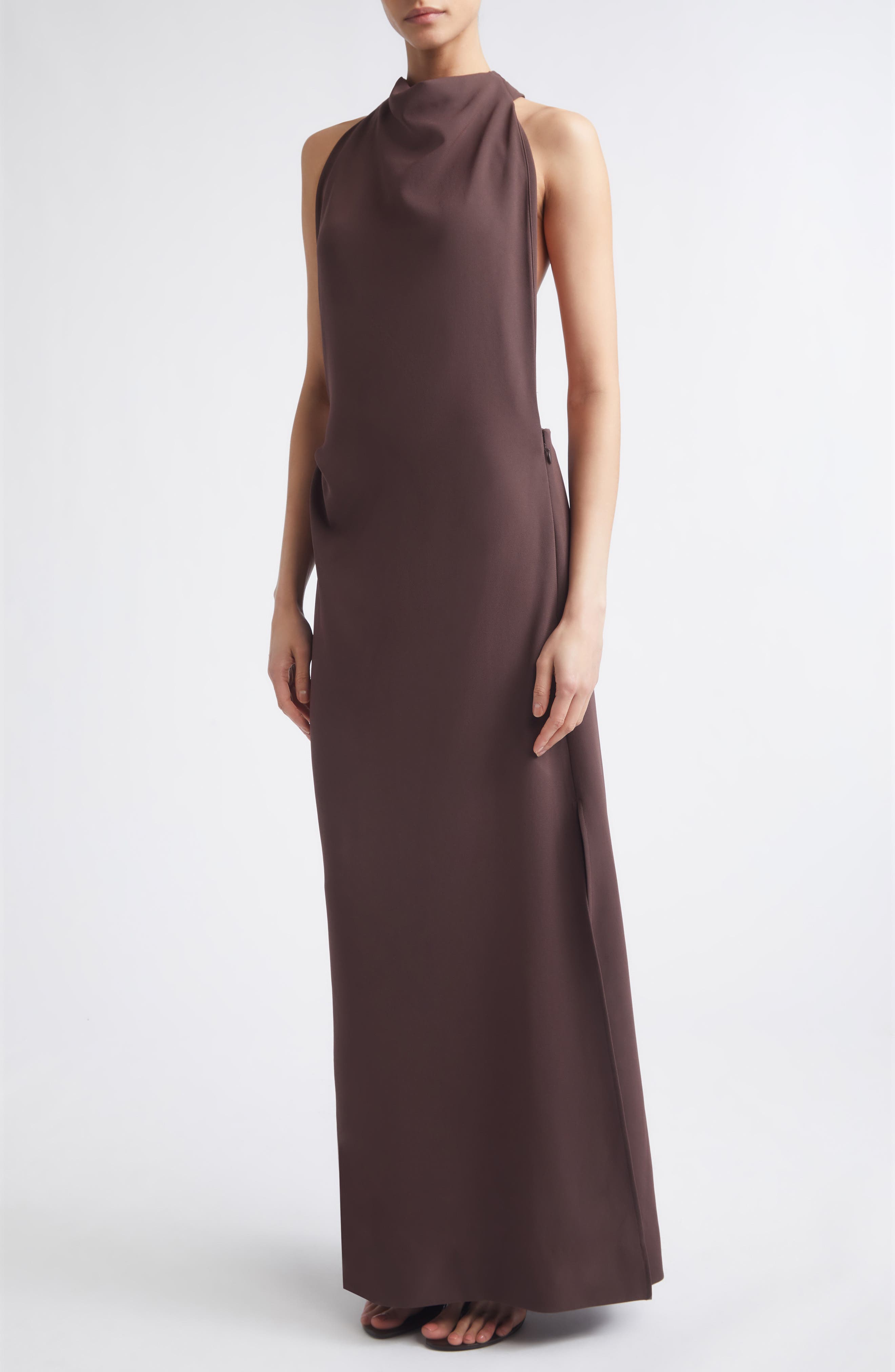 Proenza Schouler Selena Twist Back Matte Double Crepe Column Dress ...