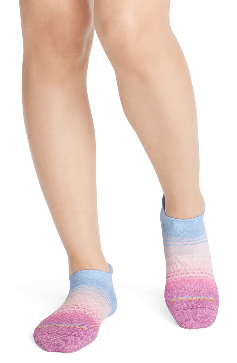 Bombas Pride Marl Ombré Ankle Socks, Alternate, color, Pink Lotus