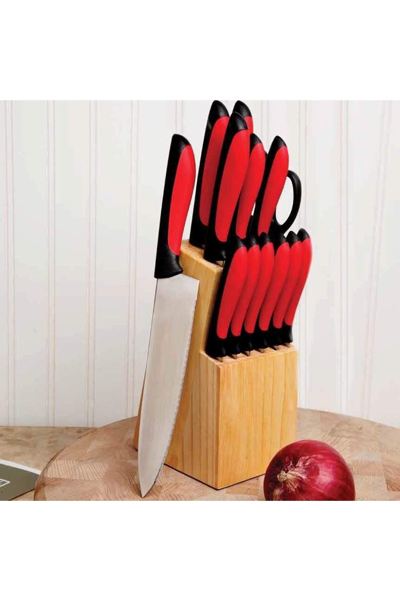 14 Piece Cutlery Set, Alternate, color, Red