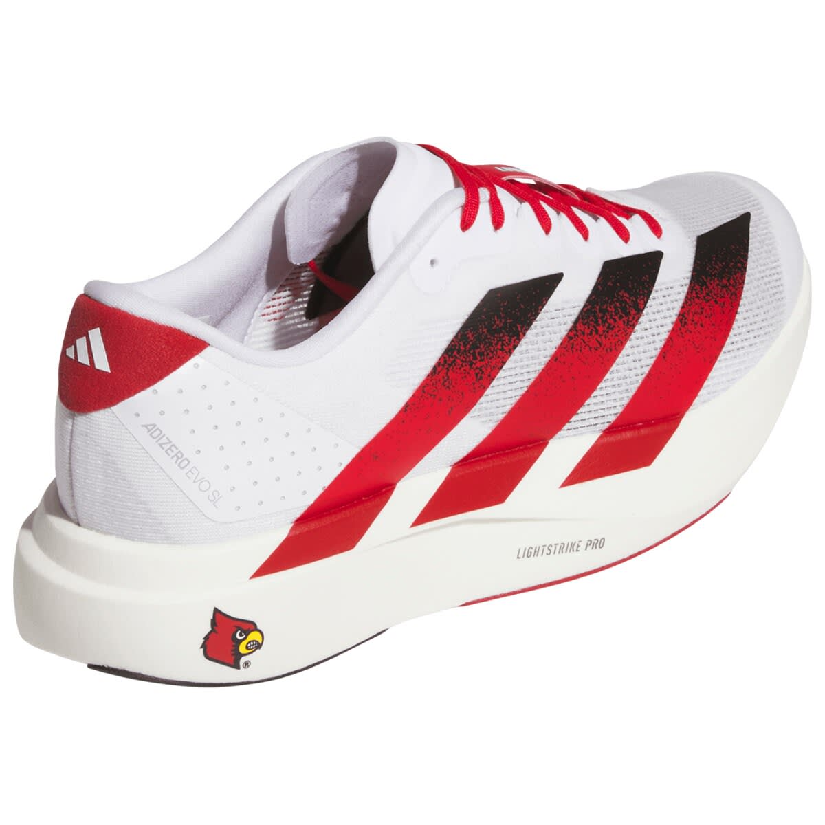 adidas Unisex adidas White Louisville Cardinals Adizero Evolution SL Running Shoes, Alternate, color, 