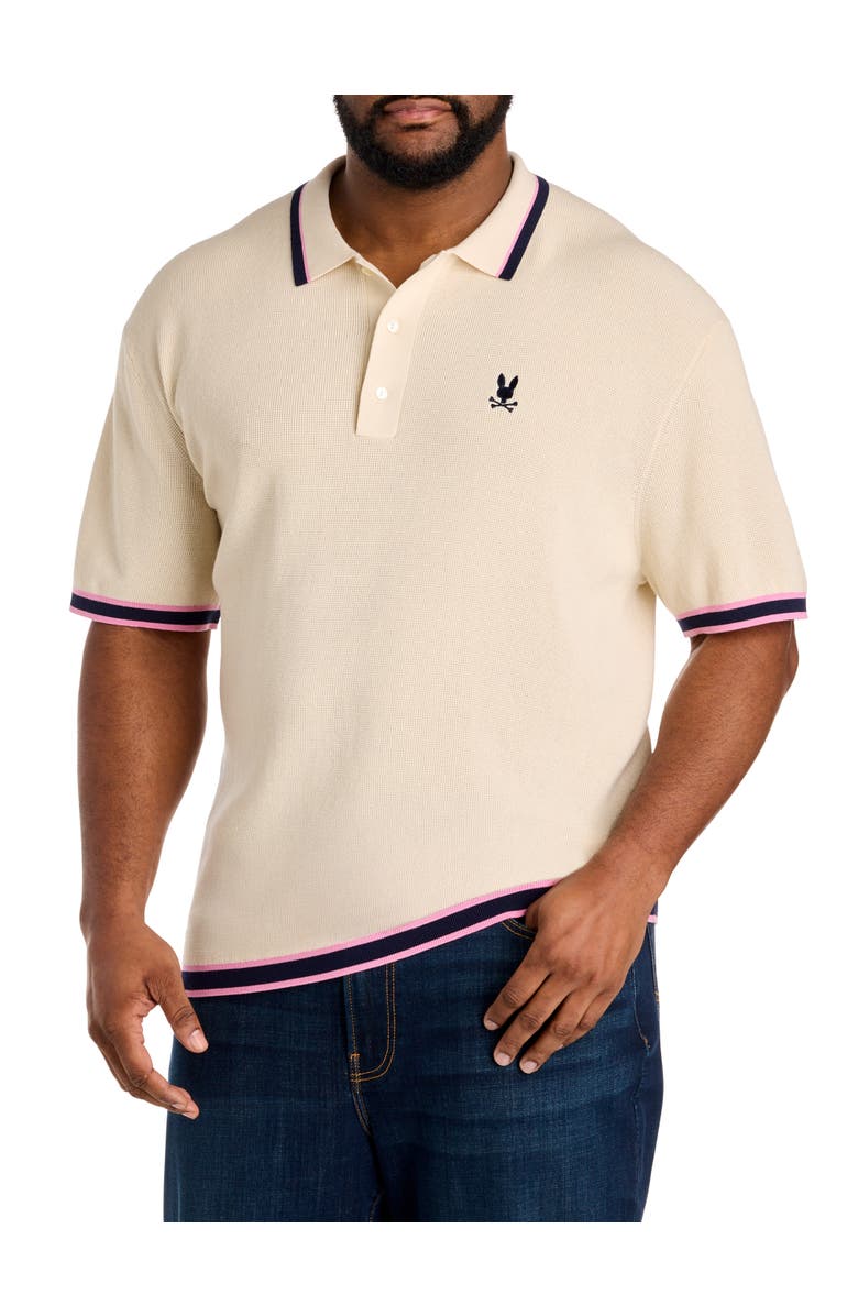 Psycho Bunny Big & Tall Knit Polo Shirt, Main, color, Pristine