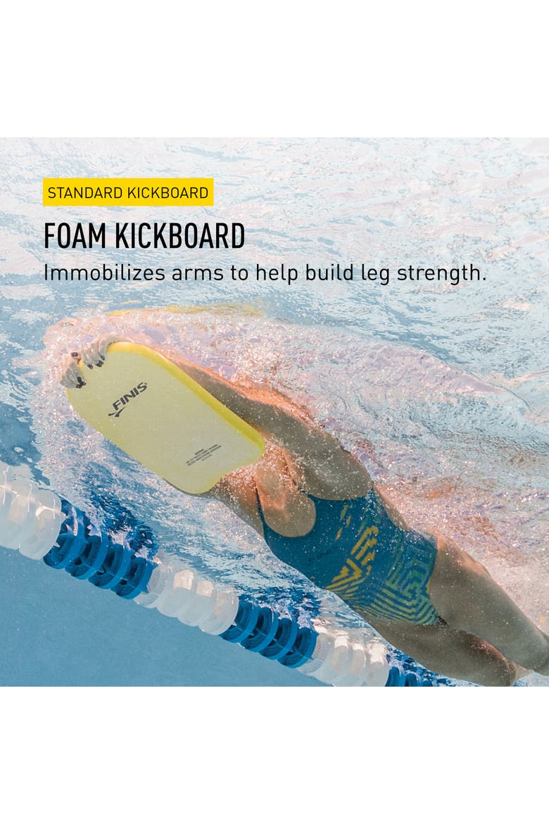 Foam Kickboard for Swim Training Builds Leg Strength Soft EVA Foam Comfortable Grip, Alternate, color, lemon Yellow