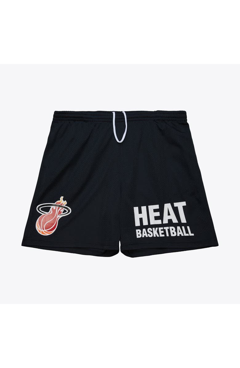 Mitchell & Ness Men's Mitchell & Ness Black Miami Heat Hardwood Classics Gameday Mesh Shorts, Alternate, color, Black