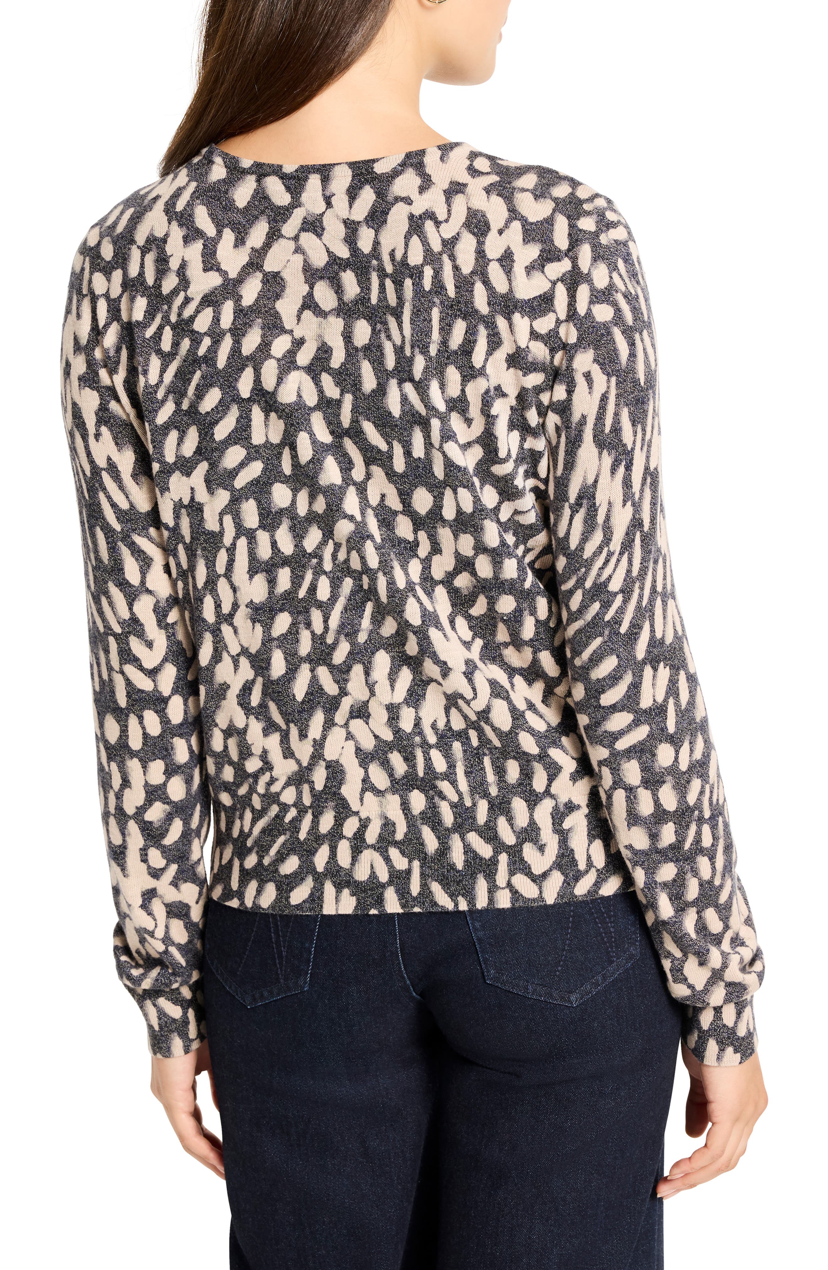 Wild Dot Cotton Blend Cardigan - image 2