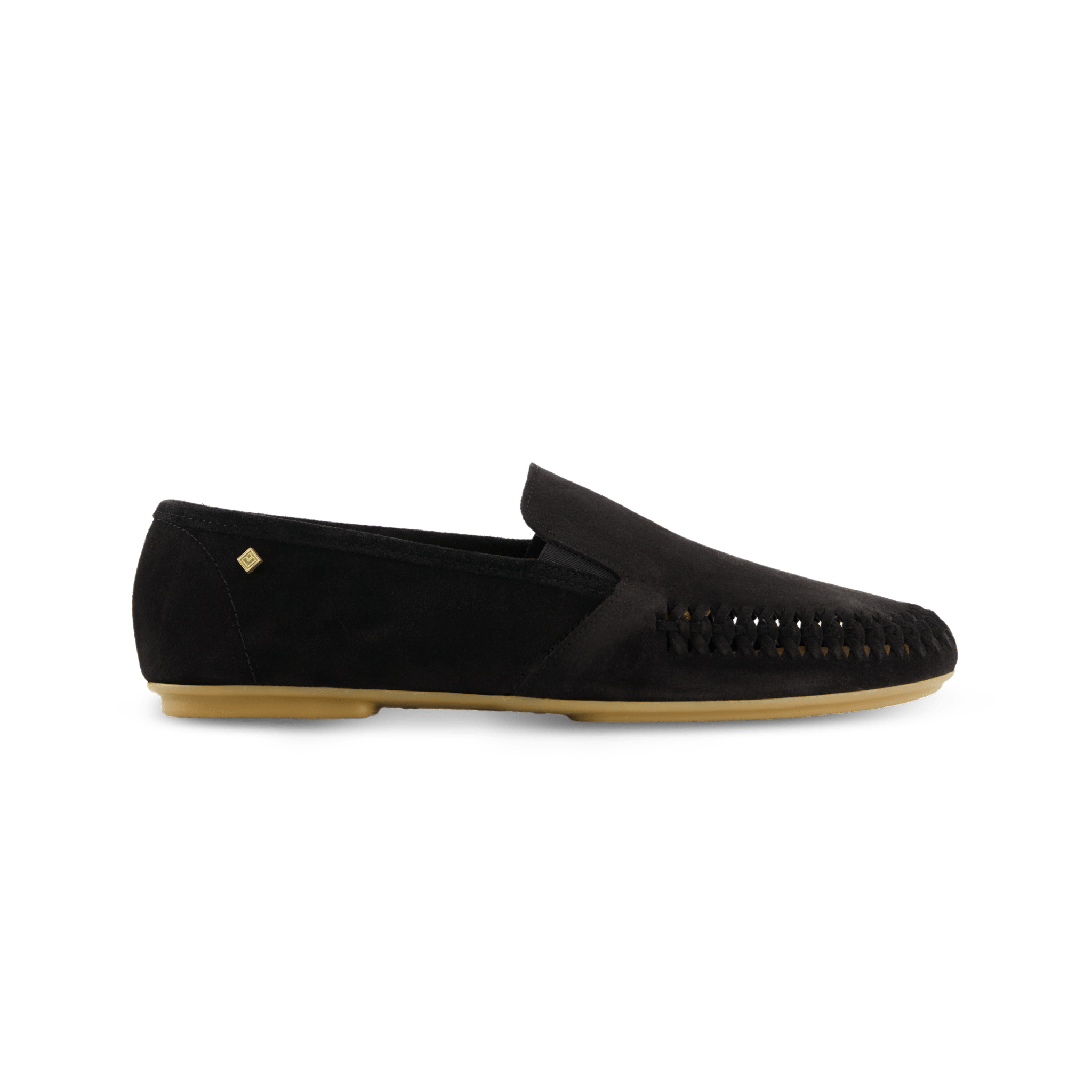 Rivieras Jazz Suede Slip-on Moccasin In Black