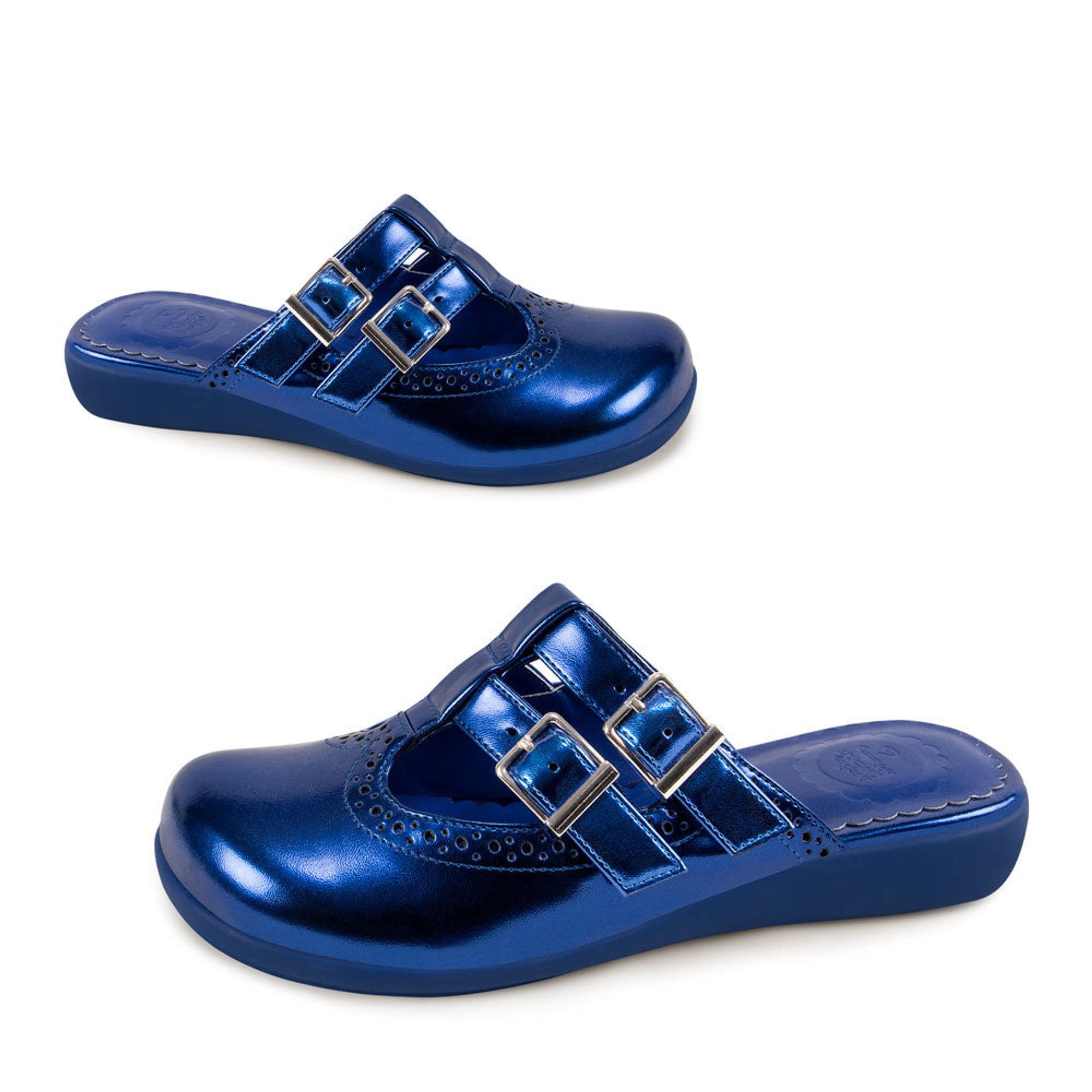 Hot Chocolate Design Chrome Crush Ocean Women's Clogs, Alternate, color, Chrome Crush Ocean