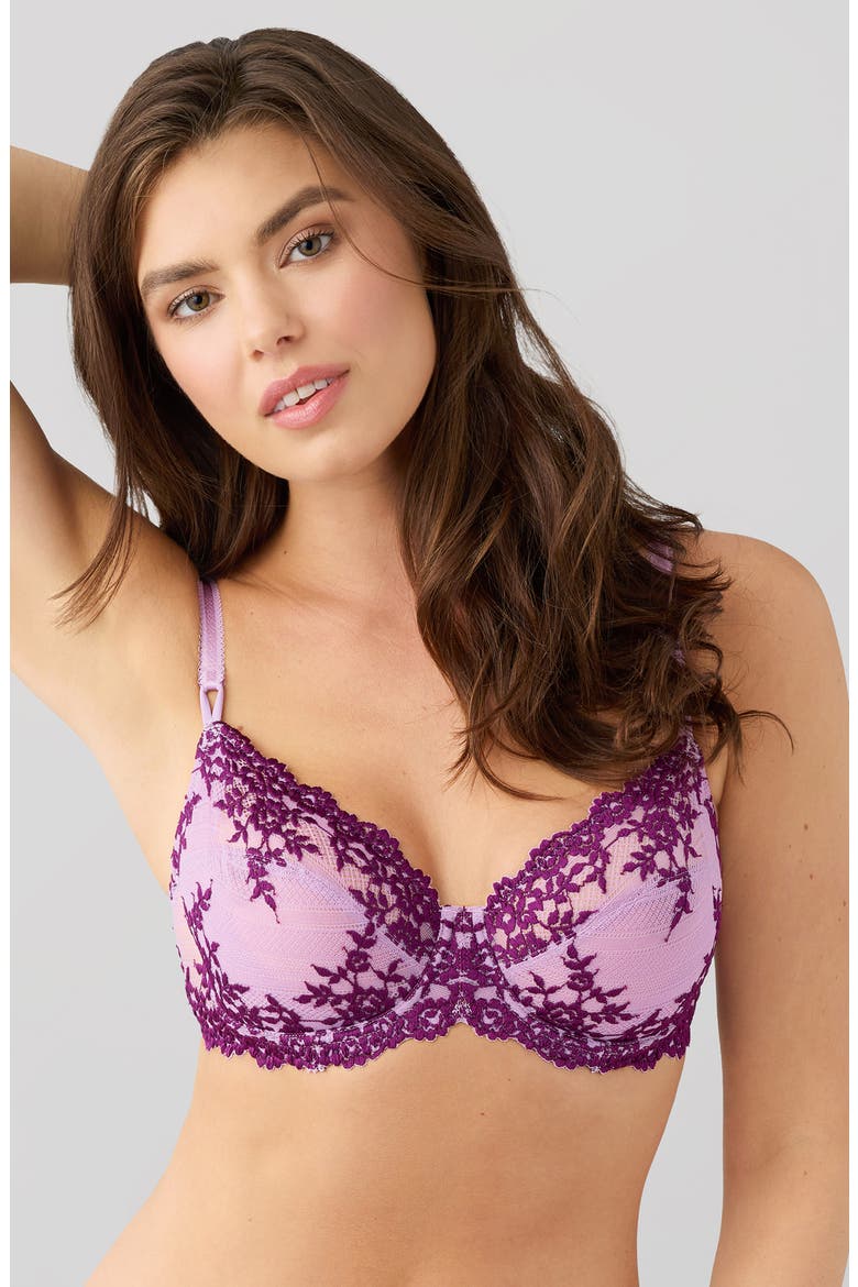 Embrace Lace® Underwire Bra, Alternate, color, LAVENDER SAGE/ DARK PURPLE
