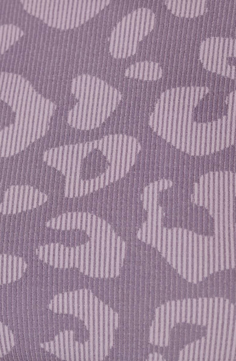 Sweaty Betty Glisten Seamless Long Sleeve Top, Alternate, color, Purple Leopard Paint Jacquard
