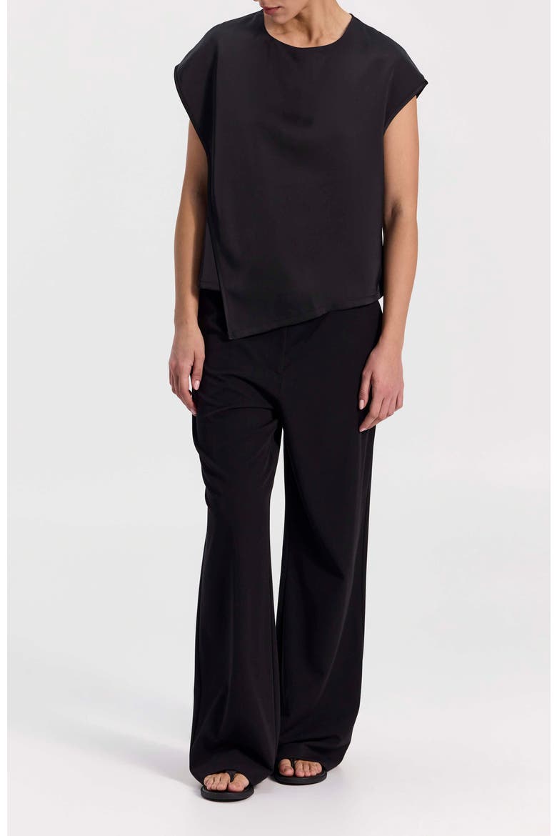 Satin Blouse, Alternate, color, Black