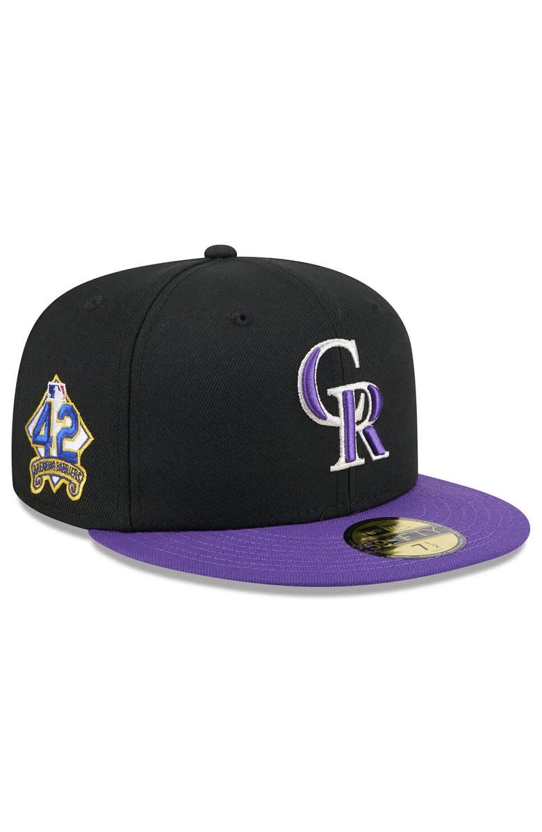 New Era Men's New Era  Black Colorado Rockies 2025 Jackie Robinson Day 59FIFTY Fitted Hat, Alternate, color, 