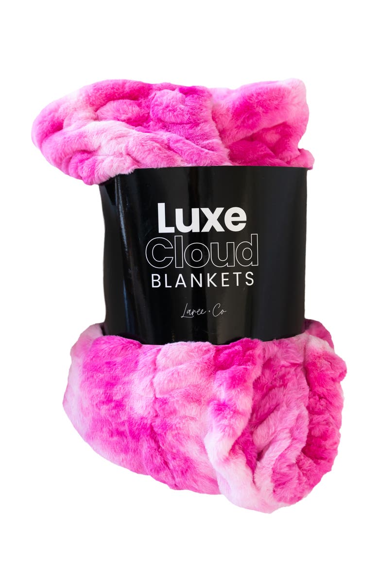 LuxeCloud Blanket, Main, color, Pink Tie-Dye
