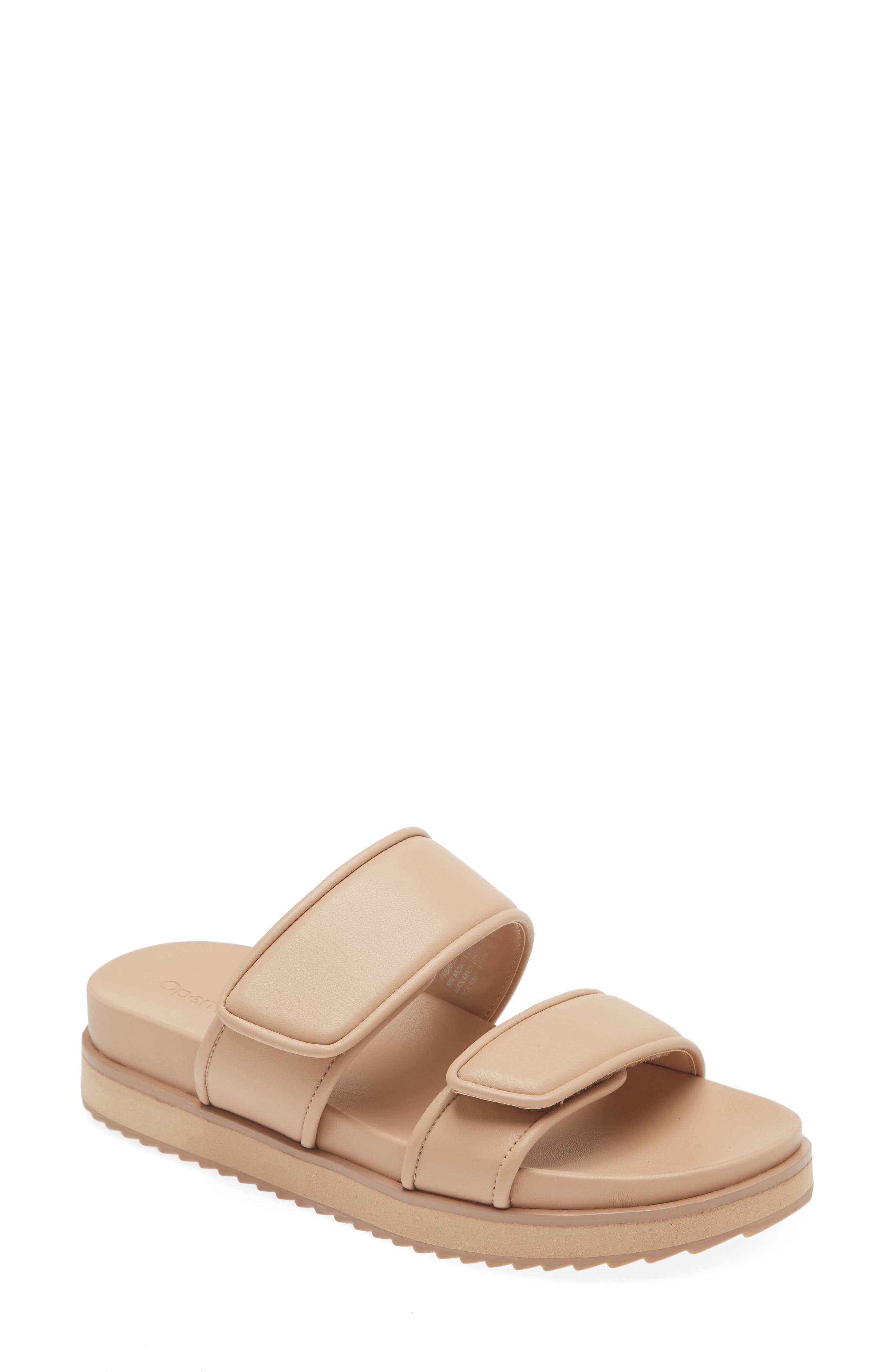 Finley Slide Sandal, Main, color, BEIGE