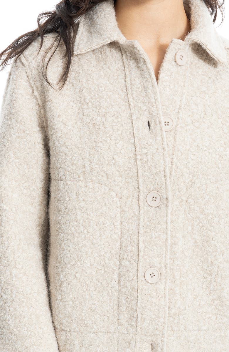 MAX STUDIO Faux Shearling Jacket, Alternate, color, Cream
