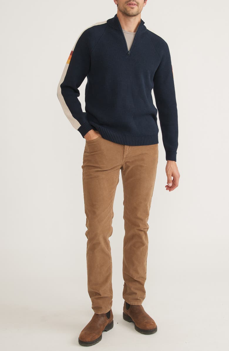 Marine Layer Archive Armas Quarter Zip Sweater, Alternate, color,