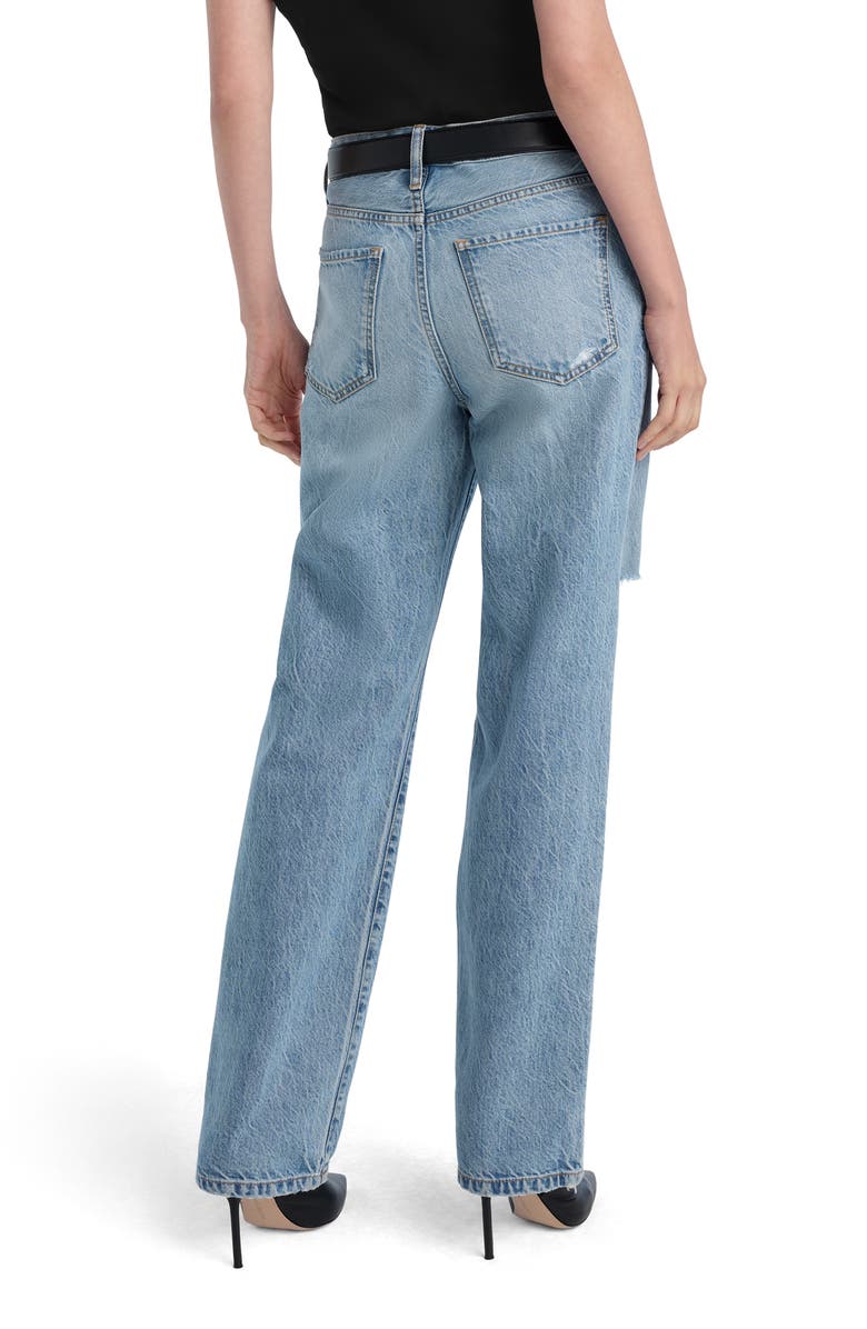 Favorite Daughter The Tommy Low Slung Ripped Straight Leg Jeans, Alternate, color, 