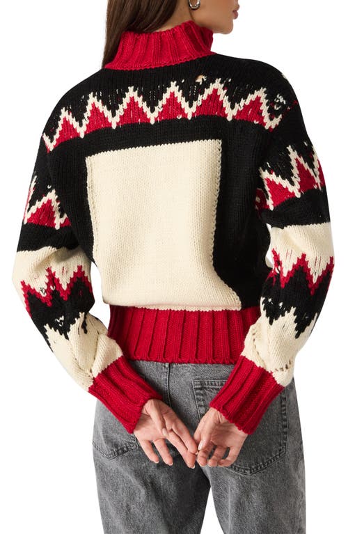 Steve Madden Averia Zip Sweater Jacket In Multi