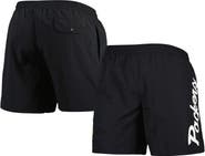 Mitchell & Ness Men's Mitchell & Ness Black Green Bay Packers Team Essentials Nylon Shorts