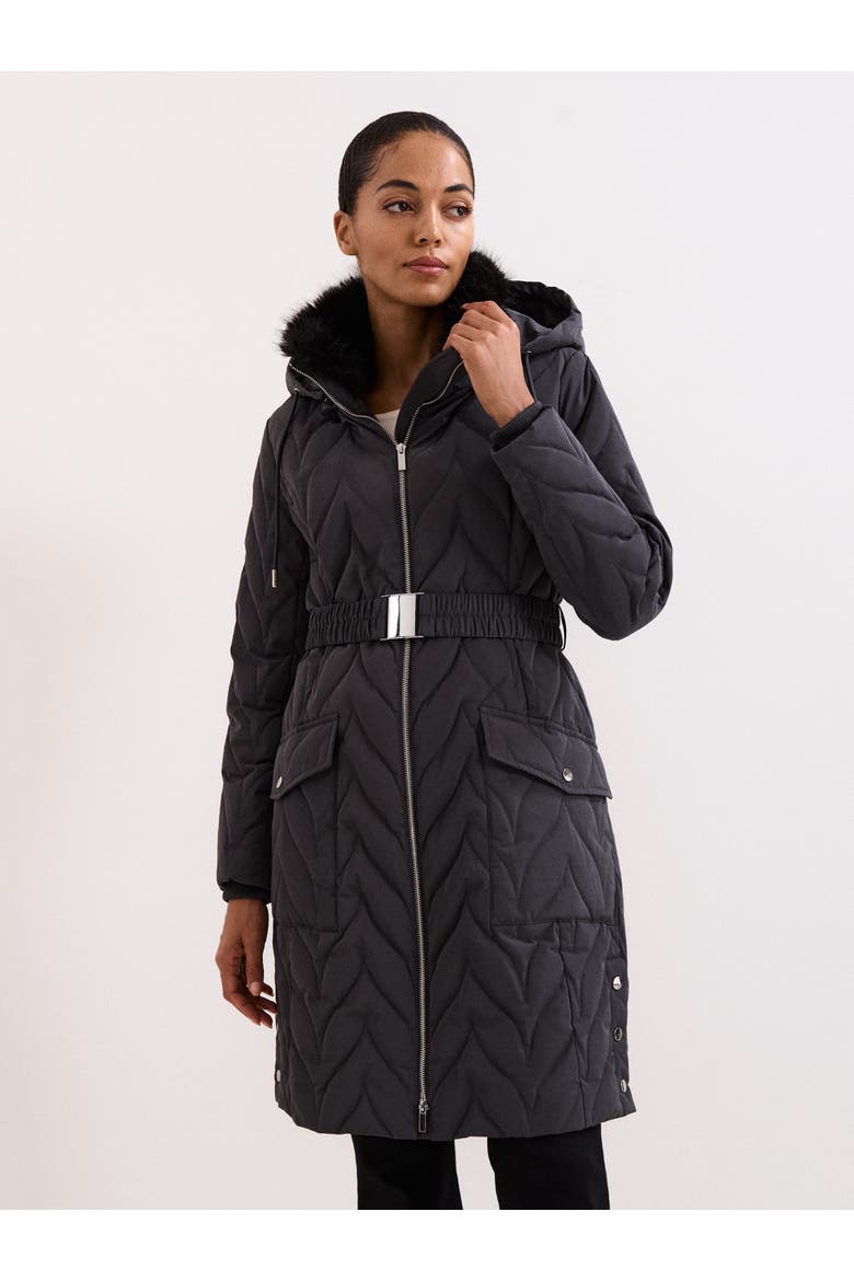Hollie Midi Puffer, Main, color, Charcoal