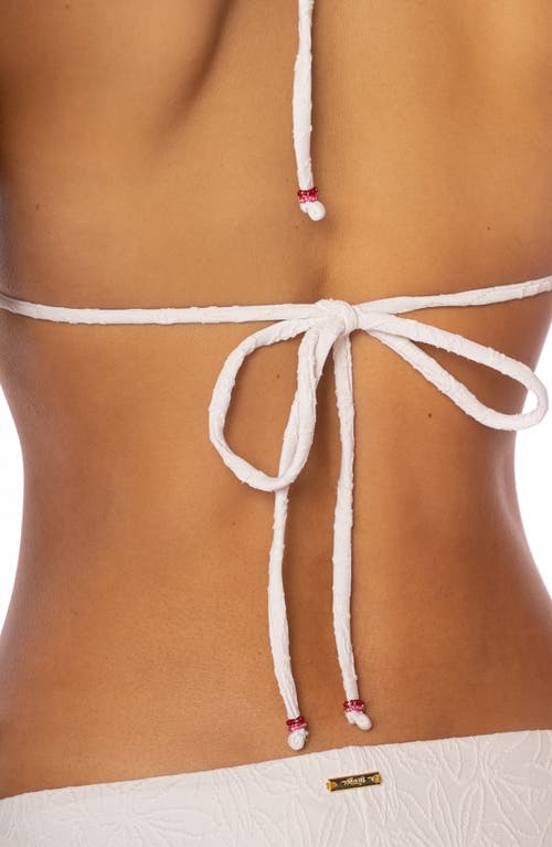Maaji White Whisper Balmy Reversible Bikini Top In White