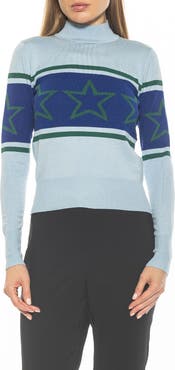 Alexia Admor Lisa Star Mock Neck Sweater