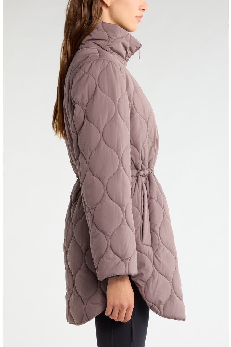 Skyline Longline Quilted Jacket, Alternate, color, GREY PLUM