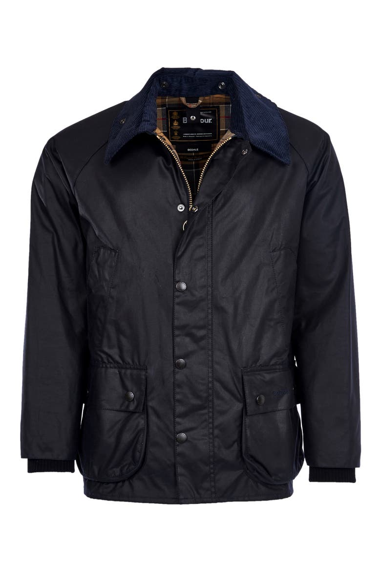 Bedale Water Resistant Waxed Cotton Jacket, Alternate, color, NAVY