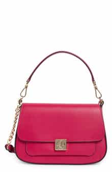 phoebe refined grained leather shoulder bag