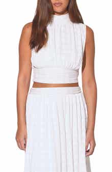 Walter Baker Asha Pleated Crop Top