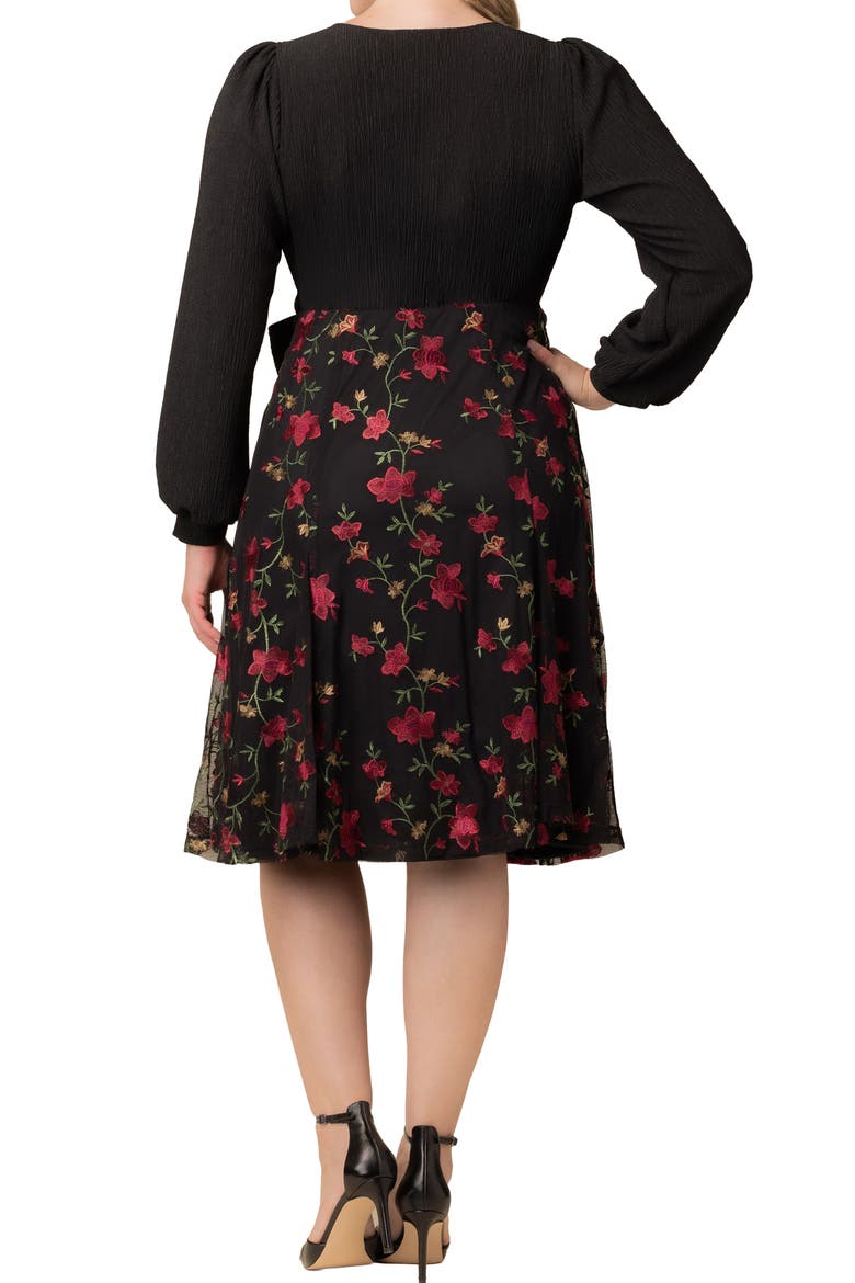 Chelsea Embroidered Long Sleeve Cocktail Dress, Alternate, color, FLORAL FLARE