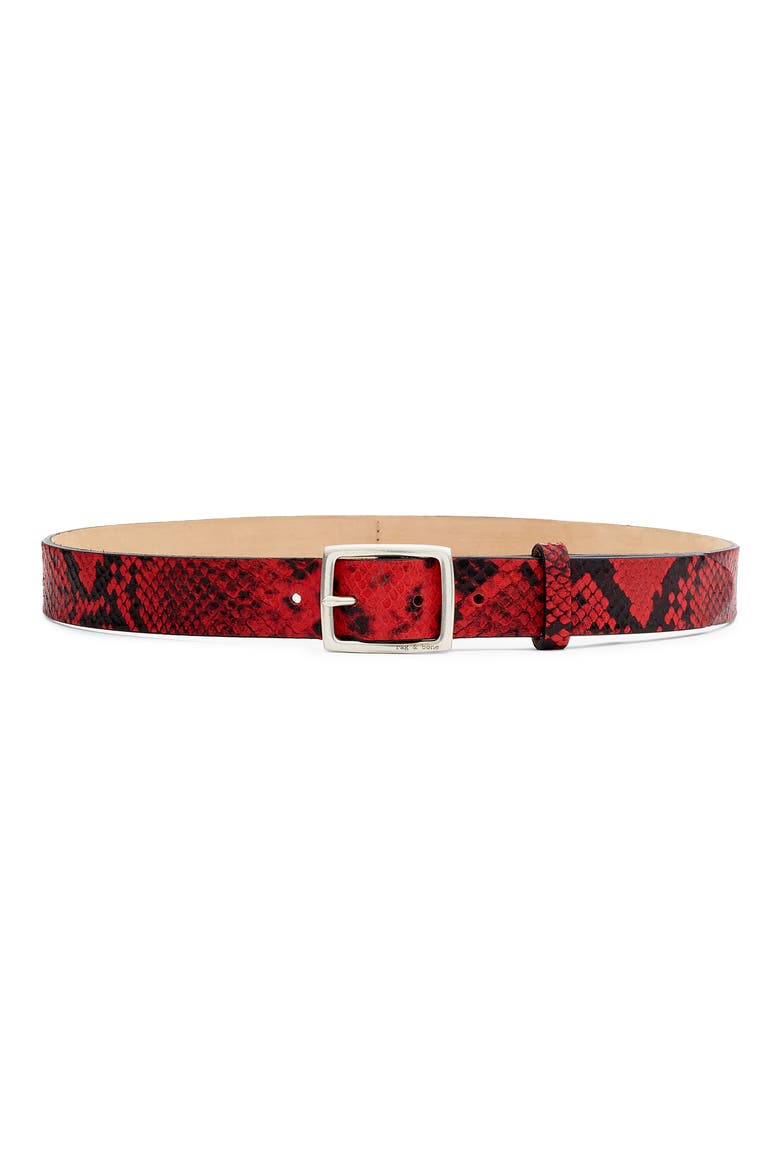 Boyfriend Snake Embossed Leather Belt (Women) | Nordstrom display picture 3