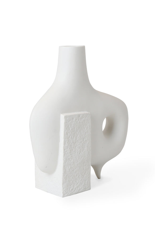 Jonathan Adler Medium Paradox Porcelain Vase In White