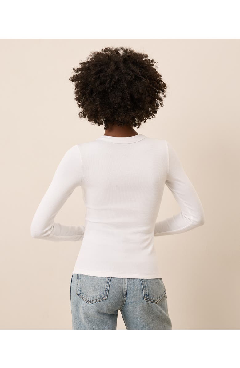Pact Perfect Rib Long Sleeve Tee, Alternate, color, White