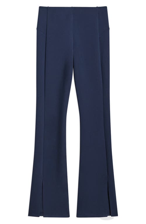Theory Slit Flare Leg Pants In Blue
