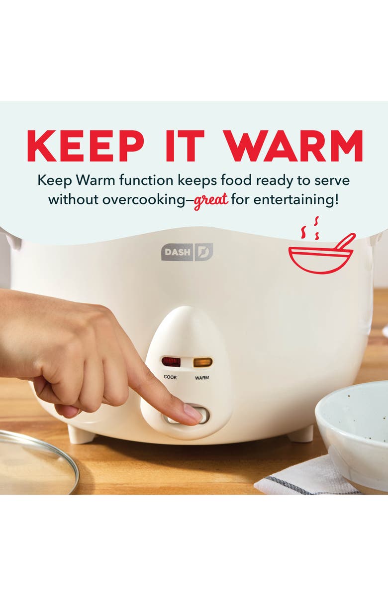 Dash Family Rice Cooker, Alternate, color, Cream
