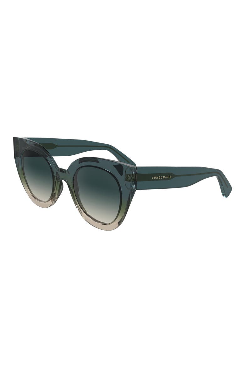 Heritage 49mm Small Round Sunglasses, Alternate, color, TRANSPARENT GRADIENT BLUE/BEIG