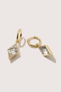 Otiumberg 14kt Gold Vermeil Kite Quartz Drop Earrings