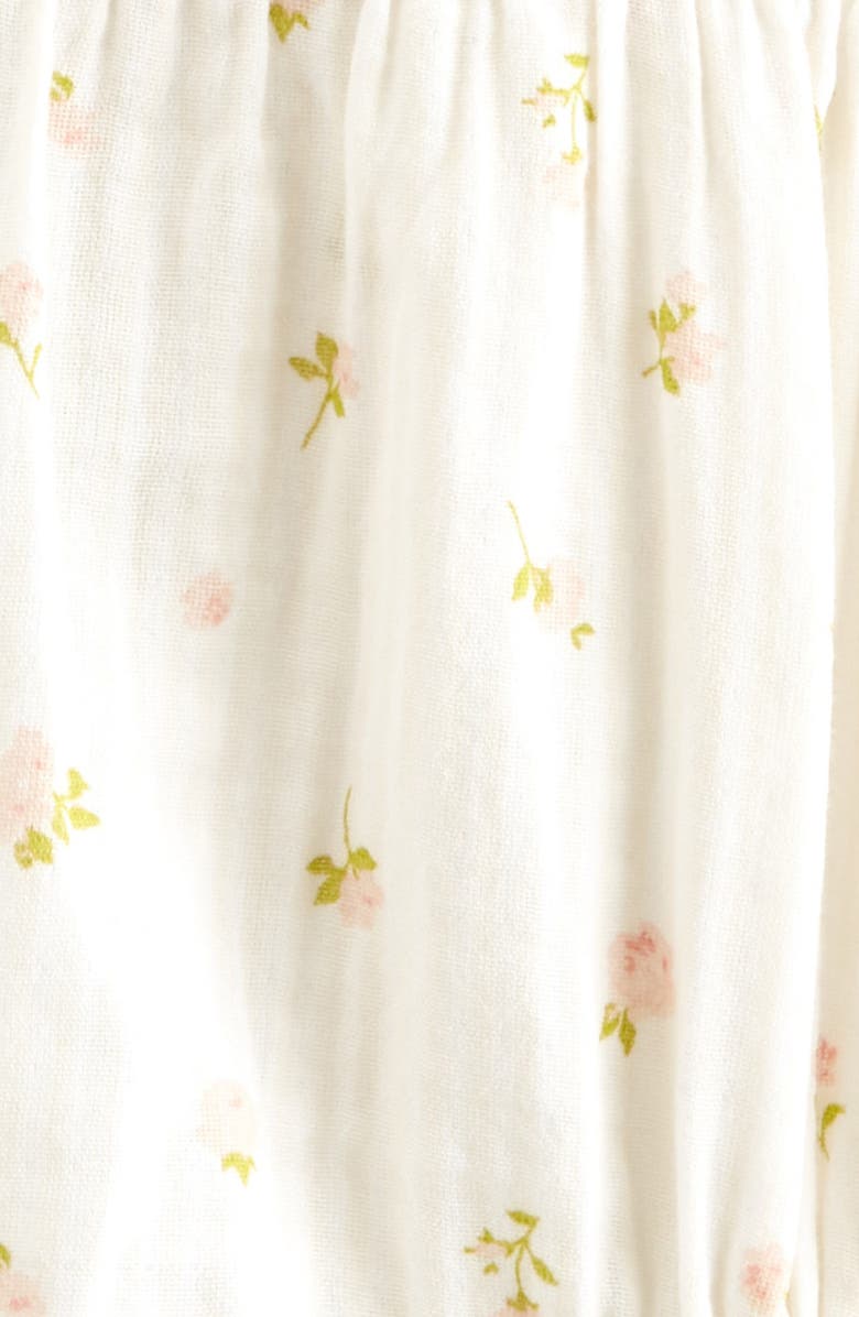 Nordstrom Printed Cotton Bubble Romper, Alternate, color, Ivory Sand Rose Stripe