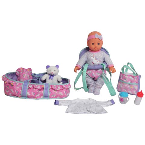 16 Inch Baby Doll Traveling Set in Blue