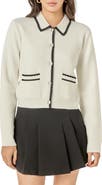 English Factory Scallop Trim Cardigan