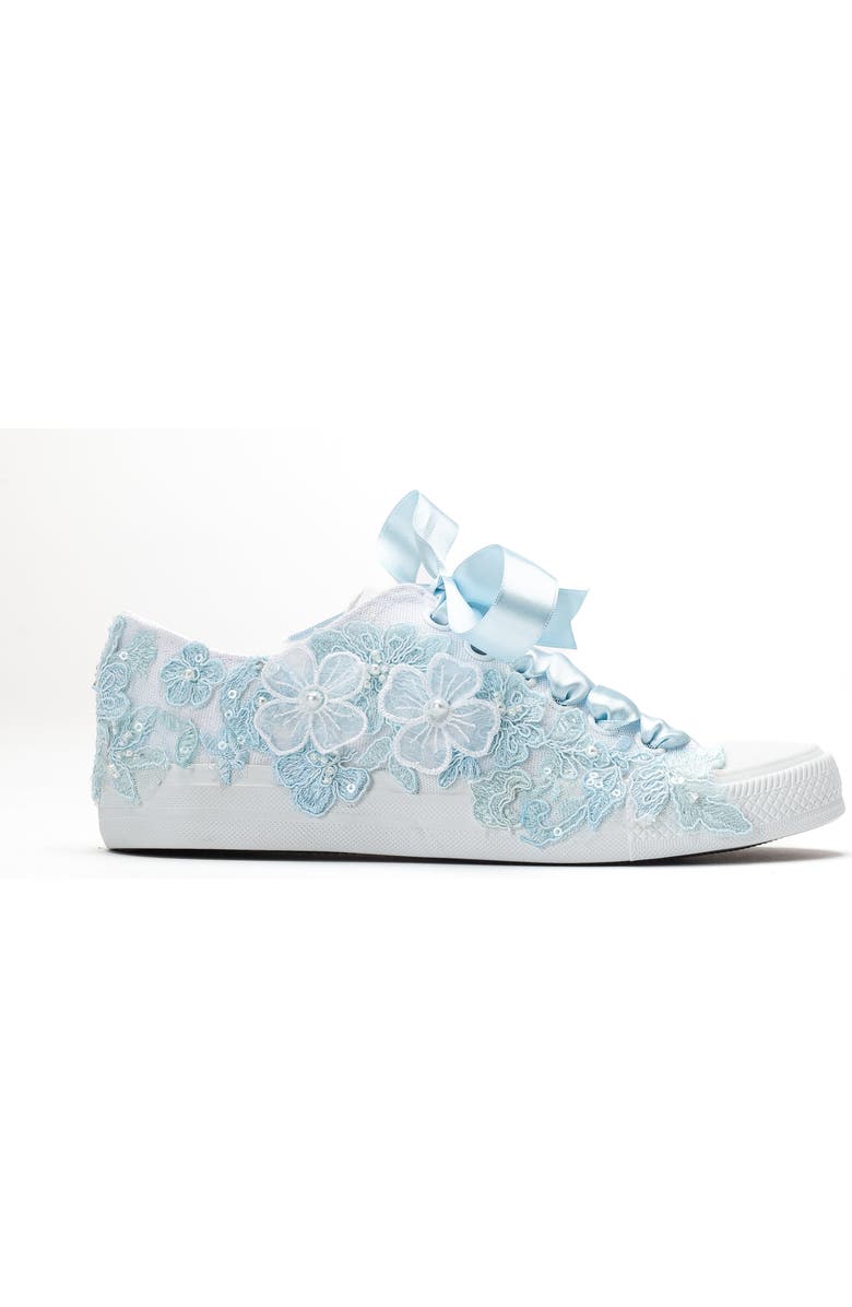 Forever & Always Shoes Serenelle Lace Bridal Sneaker, Alternate, color, Baby Blue
